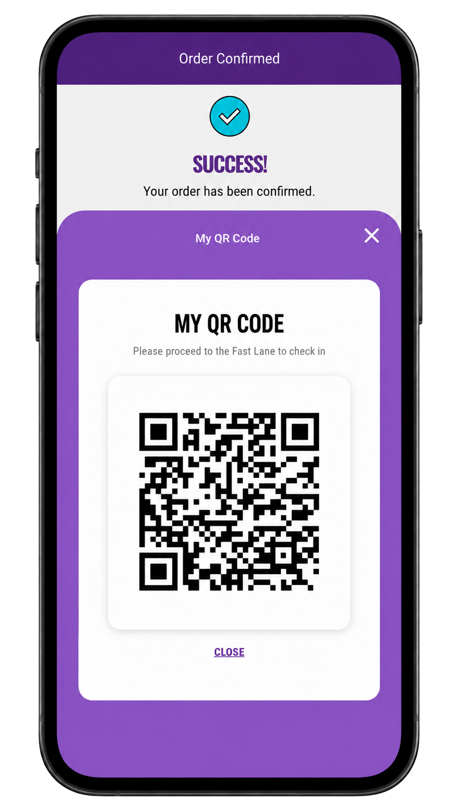 KidHub check-in screen on a phone