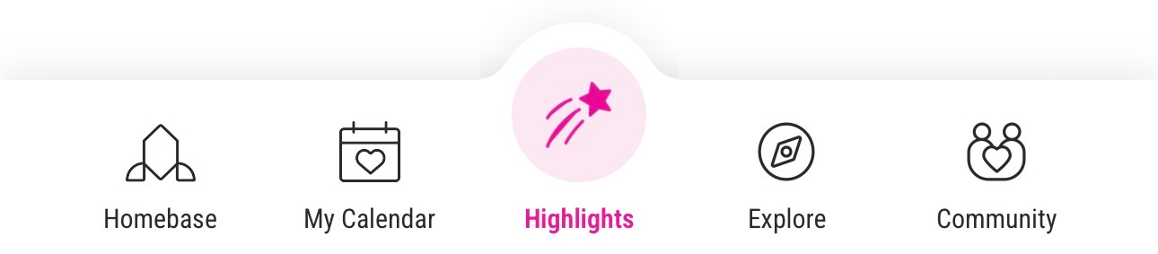 KidHub navigation bar